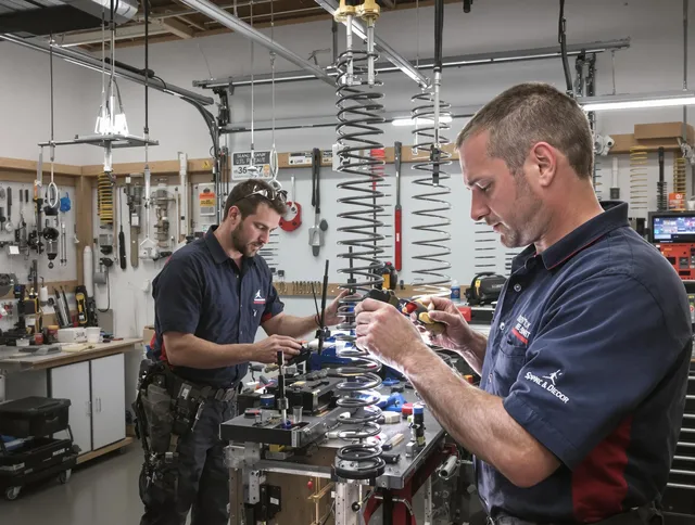 Garage door spring repair service by Milford Garage Door Repair in Milford